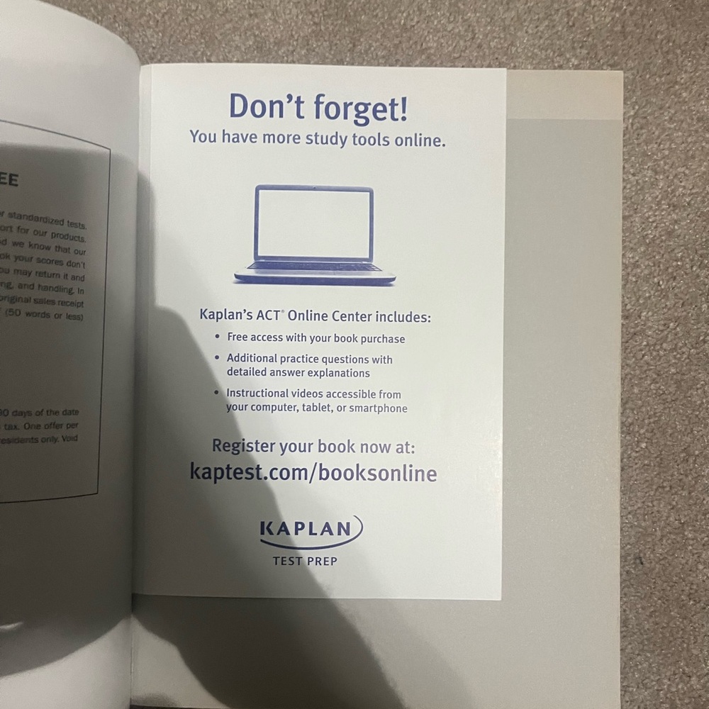 Kaplan ACT Prep Book - Picture 2 of 3